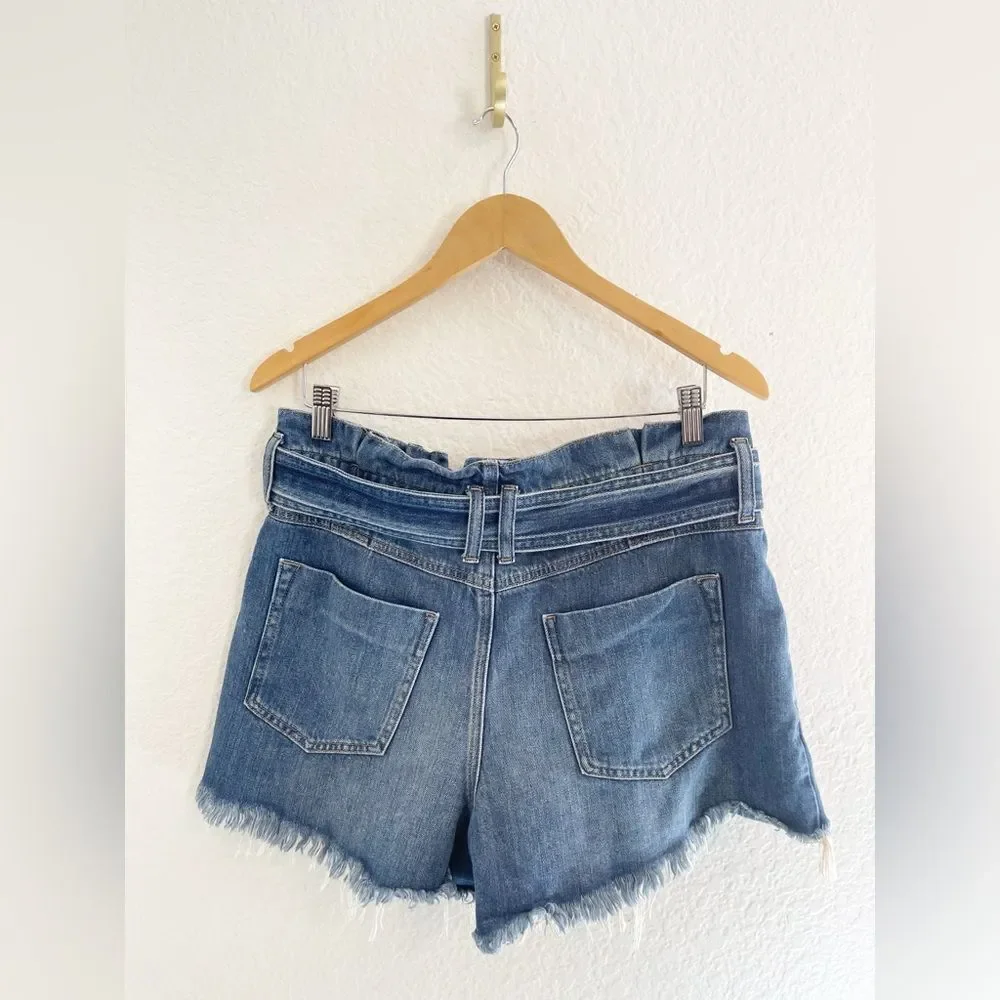 We The Free See You Sometime Livin Blue baggy Frayed Denim Jean Shorts M